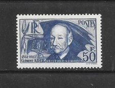 FRANCE 1938 50fr Clement Ader superb Mint never hinged MNH  SG 612a