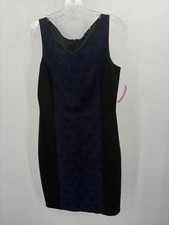 Pre-Owned Tahari Black Size 8 Knee Length Sleeveless Dress
