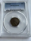 1924-D Lincoln Wheat Cent Penny Pcgs Xtra Fine 40. The Mark Is On The Case