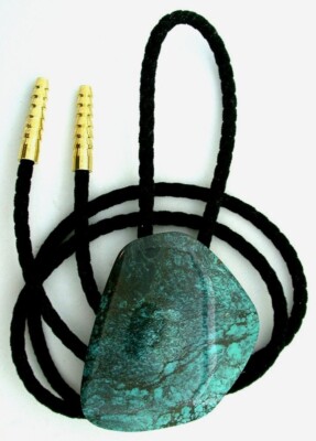 135.60 Carat Blue Green Spiderweb Turquoise Cabochon Cab Bolo Tie B21A4/12923