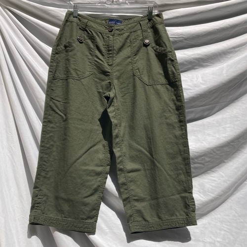 Basic Editions Green Pants, Linen/Cotton Blend, Size 8 - Picture 2 of 10