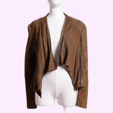 Muubaa Brown Suede Vintage Long Sleeve Jacket