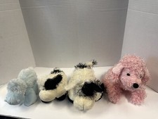 Webkinz GANZ Lot of 4 PLUSH STUFFED ANIMAL Poodle, 2 Cows Hippo No Code f