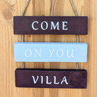 Aston Villa FC Inspired Wall Hanging - Come On You Villa