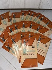Vintage 1950s Majorette Invisible Nylon Hair Net 22 Included Light Brown NOS