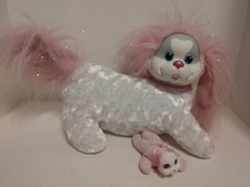 Puppy Surprise WHITE PUPPY Pink Hair Mama Dog 1 Girl Pup Stuffed Animal Plush