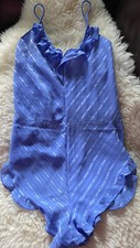 Vintage Barbizon Blue Teddy Romper Size M