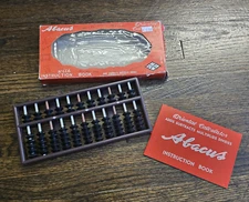 Vintage Abacus with instruction book Oriental Calculator in Original Box
