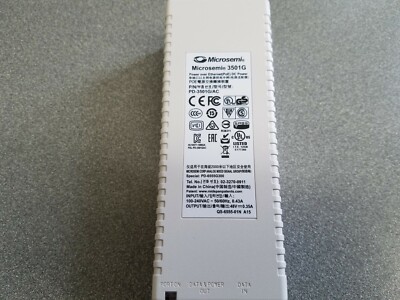 Microsemi 3501G PowerDsine PD-3501G/AC PoE Midspan Injector 48V 0.35A