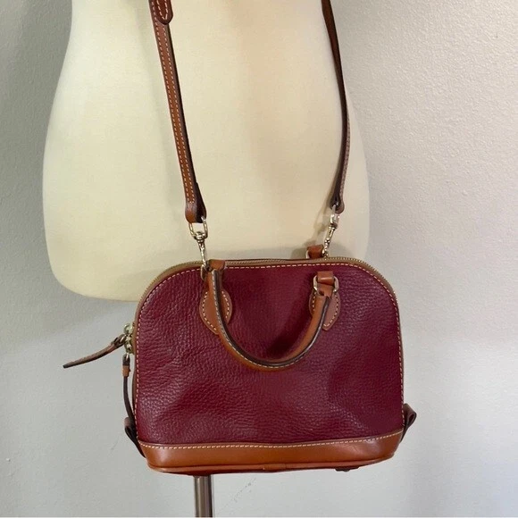 Bolso Bandolera Pequeño Micro Dooney & Bourke Wexford Cuero Guijarro Bitsy Cremallera Foto 3 de 4