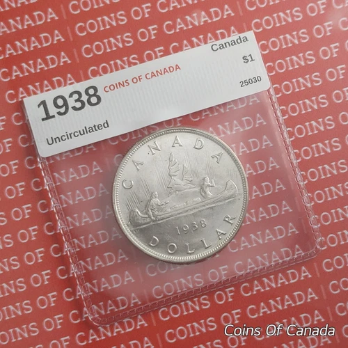 1938 Canada $1 Silver Dollar Coin Uncirculated - High Grade Coin #coinsofcanada