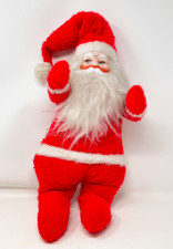 Celluloid Face Santa Claus 1950s Doll MCM Vintage 20 Christmas Posable Wire Legs