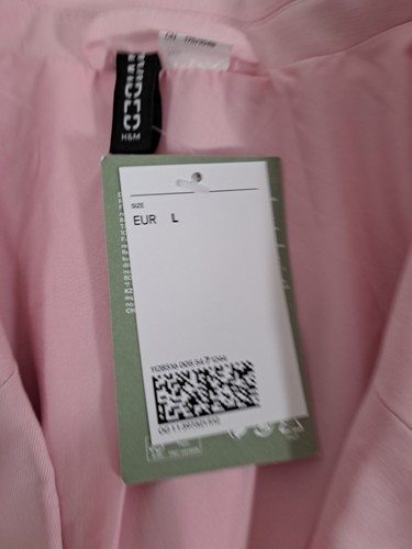 H&M Light Pink Blazer Long Sleeve Single Breasted Jacket BNWT Women's Size Large - Picture 11 of 16