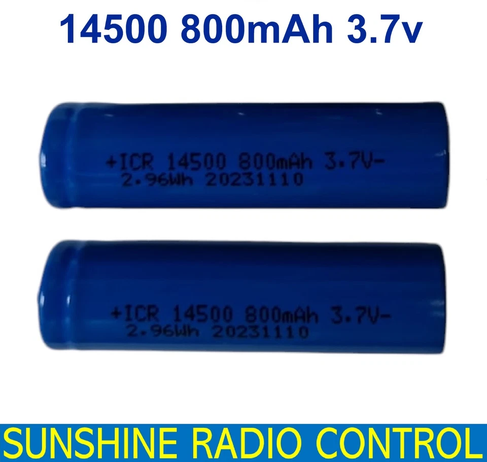14500 Rechargeable Lithium Batteries GENUINE 3.7v 800mAh Li-Ion Cell Battery UK - Image 4 of 4