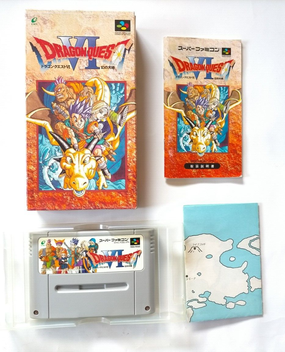 Lot 5 SFC Dragon Quest 1 2 3 5 6 Torneko Nintendo Akira