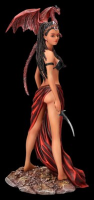 Kriegerin Figur mit Drache - Meike by Nene Thomas - Kämpferin Fantasy Dekofigur