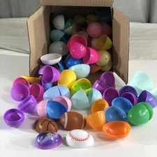 Lot of 60 Fillable Plastic Easter Eggs 5 dozen Multiple Colors empty Egg hunt