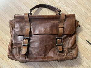 leather briefcase messenger bag
