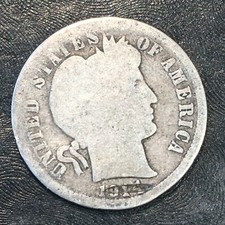 1914 Barber Dime - Strike Thru or Lamination - High Quality Scans #P929