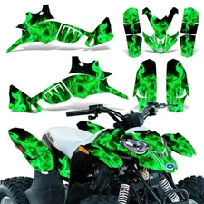 ATV Quad Graphic Stickers Decals For Polaris Predator 90 ALL YEARS ICE FLAMES G