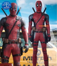Deadpool Rojo Deadpool Disfraz Disfraz Traje Mono Halloween Accesorios Lote