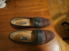 Vintage Bally Woven Leather Shoes 10.5