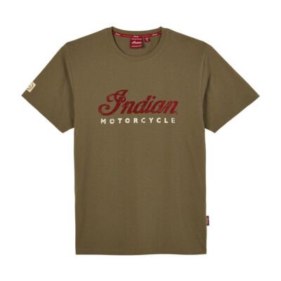 Indian Motorcycle ''Script'' 2-farbiges Herren T-Shirt (khaki)