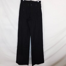 Vtg Men Sz 30 Wool Navy Sailor Pants Button Front WWII Uniform Crackerjack