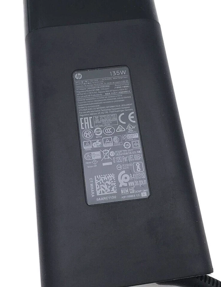 Genuine HP TPN-CA13 135W 19.5V 6.9A AC Adapter L15879-002 L15537-001 Power Cord - Image 3 of 4