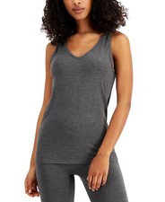 NWT Alfani Women's Sz XS Ultra Soft Modal V-Neck Tank Top Sleep Top Gray