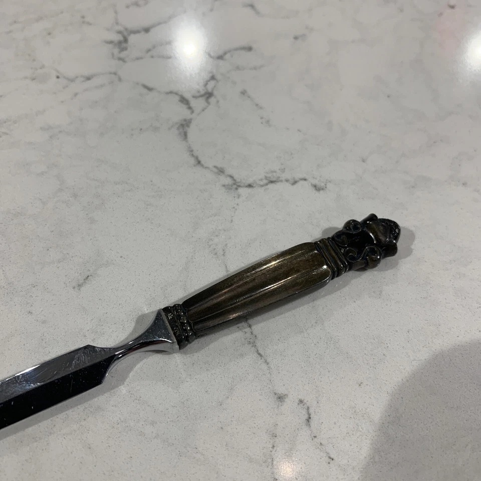 Antiguo abrecartas Georg Jensen plata de ley 925 Dinamarca bellota 6,25 decoración Foto 2 de 4