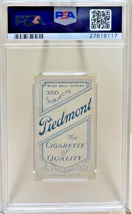 1909-11 T206 PIEDMONT 350 FRED CLARKE PITTSBURGH HOLDING BAT PSA 3.5  (6117) - Image 2 of 2