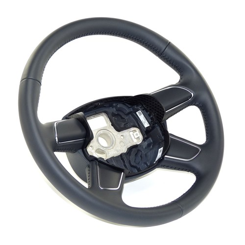 4-Speichen Leather Steering Wheel Black Audi A3 8V A4 8K Q3 8U Q5 8R Q7 135.3oz - Picture 1 of 4