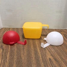 Tupperware Forget Me Not Cheese Keeper Square and Round Hanging Set of 3