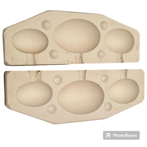 Vtg 1992 Ceramic Slip Cast Mold Horizontal Setting Eggs 460 - Picture 1 of 7