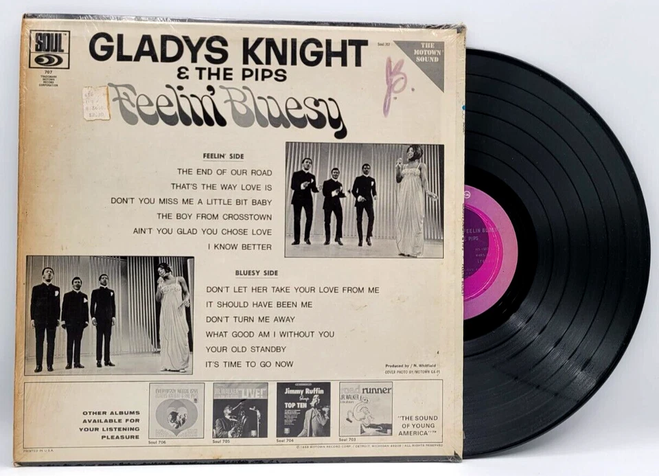 GLADYS KNIGHT & THE PIPS - FEELIN' BLUESY - SOUL LP SOUL *IN SHRINK* Foto 2 de 2