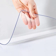 16X36 Inch Small Clear Desk Protector Pad Blotter 1.5mm Thick Plastic Vinyl T...