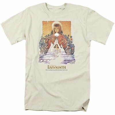  David Bowie Labyrinth''Movie Poster''  Men's T-Shirt-NEW-Available in M- 2x