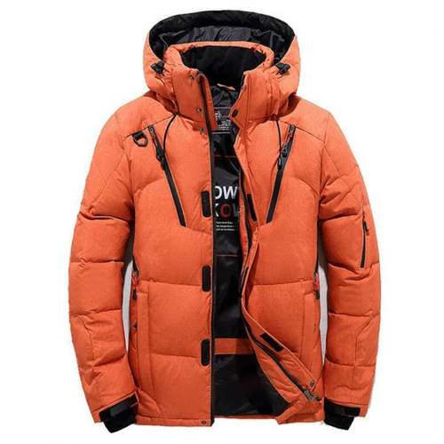 Herren Winter Warm Ente Daunenjacke Ski Schnee Dick Kapuze Puffer Mantel Parka - Bild 14 von 14