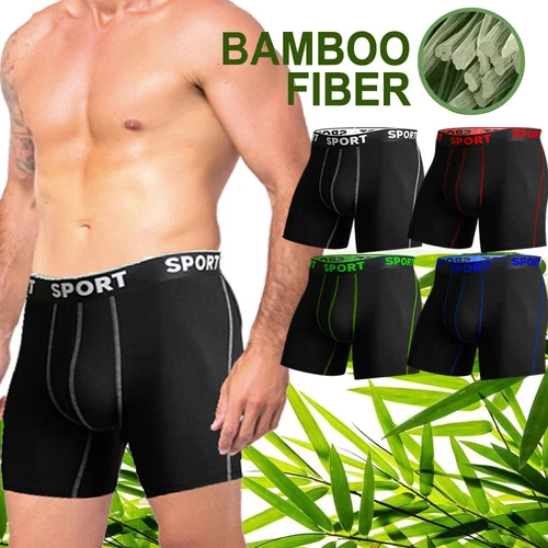 4/8 Pack Men Bamboo Underwear Boxer Briefs Soft Trunks Jocks Underpants Shorts