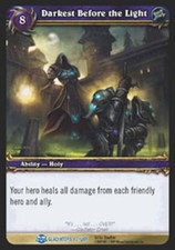 Heavy Play WoW TCG Darkest Before the Light Blood of Gladiators World of Warcraf