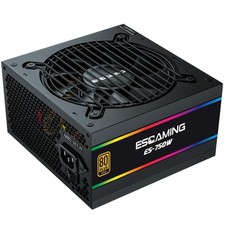 750W Power Supply 80 Plus Gold Active PFC Non Modular Gaming PSU Non-Modular