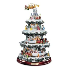 Bradford Exchange Disney Christmas Tree Village Decoration 75 Characters Musical