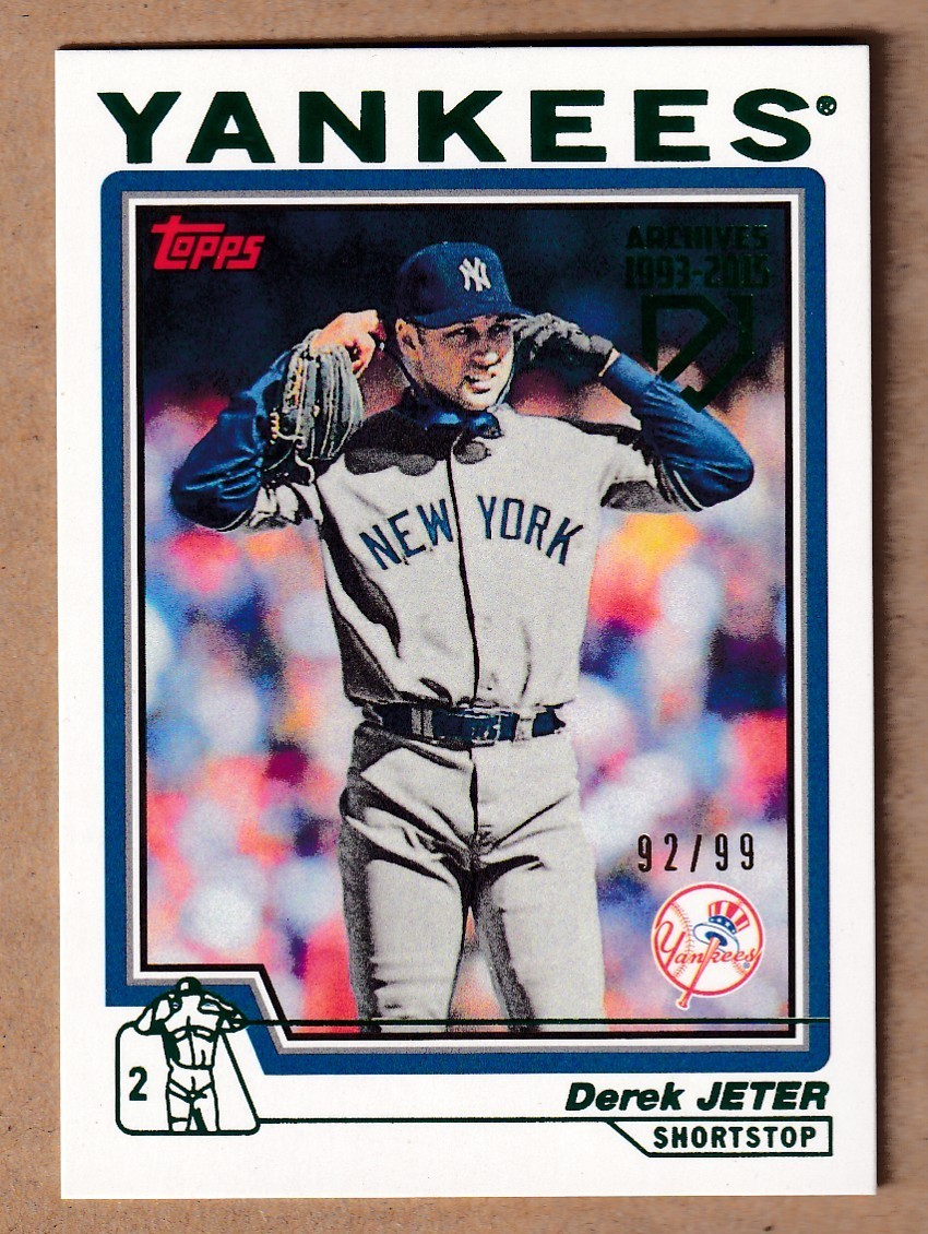 2017 Topps Archives Derek Jeter Retrospective Green Foil #92/99 Yankees #DJ-12