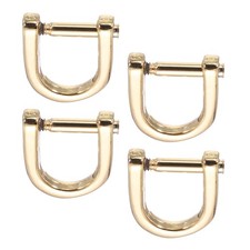 4 Pcs 3/8" D-Rings Screw in Shackle Horseshoe U Shape D Ring Light Gold