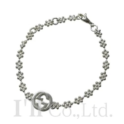 Y0713 Bracciale Gucci Incastro G Argento Ag925 Usatolli Gioiellii