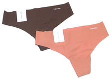 small - NWT Calvin Klein lot of 2 raw cut thong panties logo 30 tags b85
