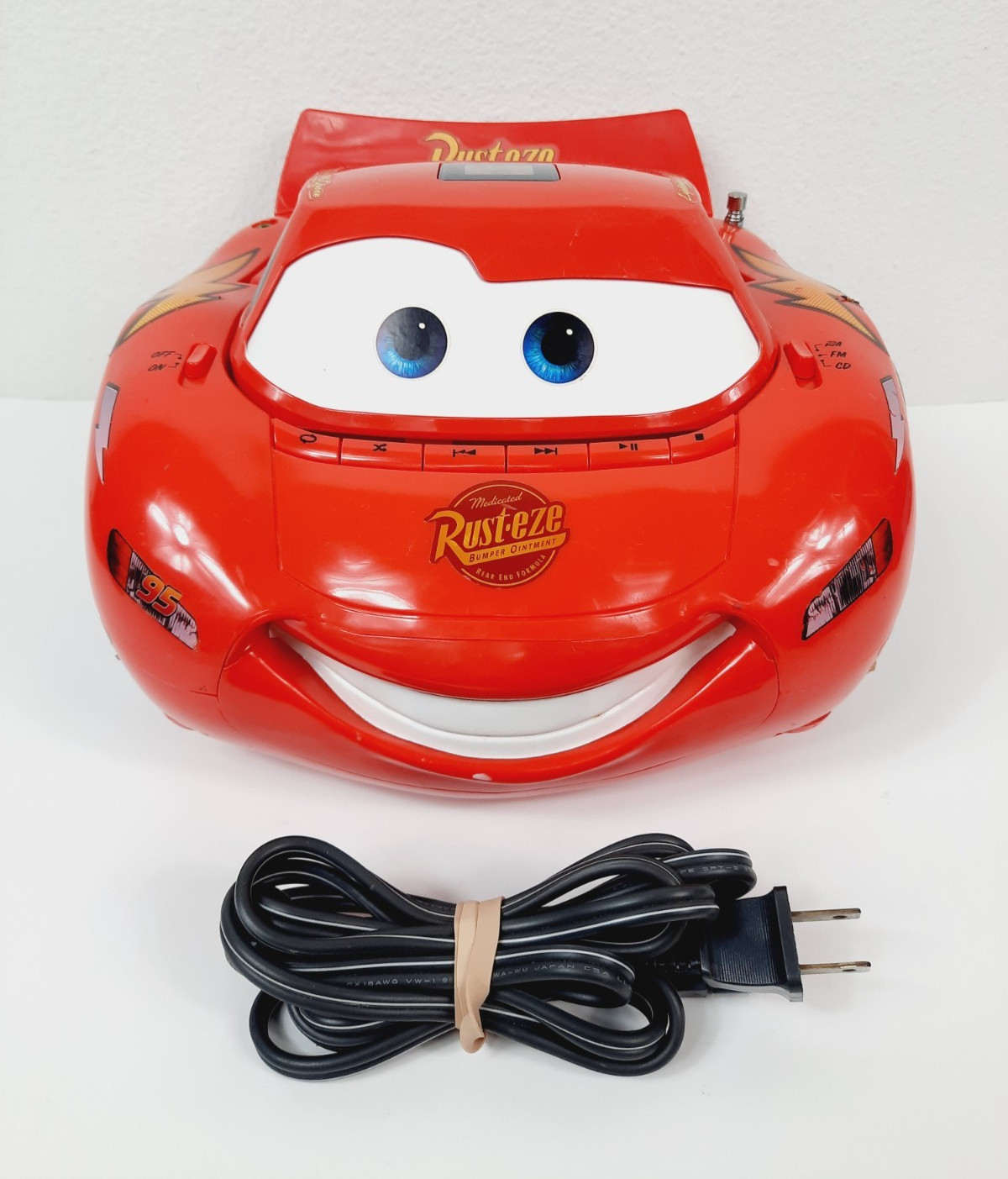 Vintage Lightning McQueen CD Player Radio Boombox DB3061 For Parts/Repair, As-Is