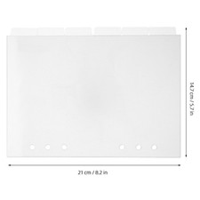 6pcs A5 Binder Dividers, Shatterproof Hard Shell with Clear Tabs