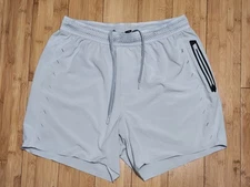 Ten Thousand The Session Shorts Mens Medium Gray 5" Inseam Workout Gym Training